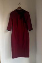 Glamour Bunny vintage wijnrode jurk met strik maat M, Kleding | Dames, Maat 38/40 (M), Glamour Bunny, Ophalen of Verzenden, Zo goed als nieuw
