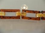 lucite armband en ketting, Verzenden, Zo goed als nieuw, Bruin, Kunststof