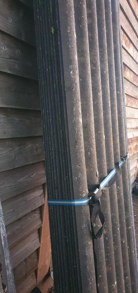 Gratis Golfplaten vezel Cement - Dakbedekking, Doe-het-zelf en Verbouw, Dakpannen en Dakbedekking, Gebruikt, Golfplaat, Steen of Klei