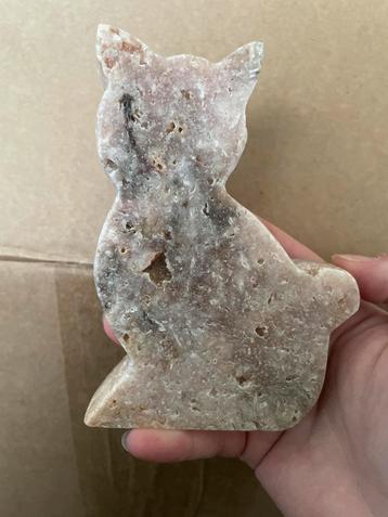 Roze Amethist Kattenbeeldje beschikbaar voor biedingen