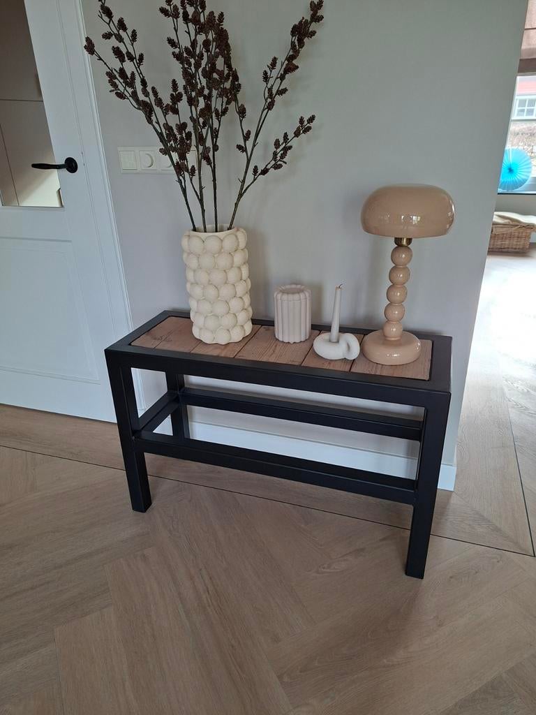 Sidetable, Huis en Inrichting, Ophalen, Zo goed als nieuw, Metaal, 50 tot 100 cm