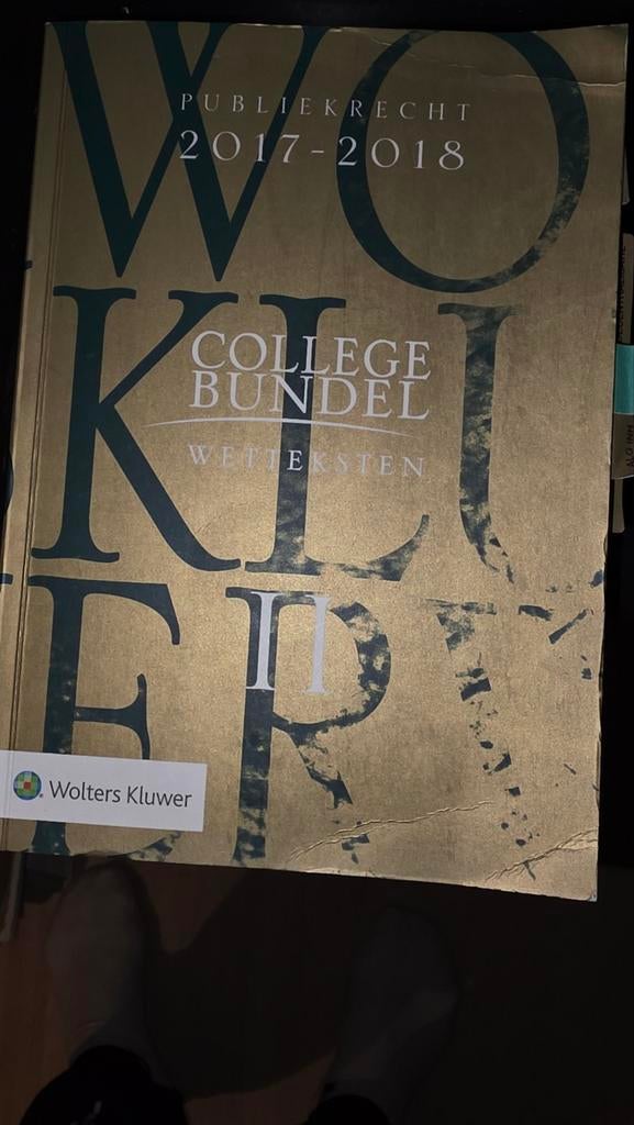 Collegebundel Publiekrecht 2017-2018 Wolters Kluwer, Boeken, Studieboeken en Cursussen, Gelezen, Wolters Kluwer, Gamma, HBO