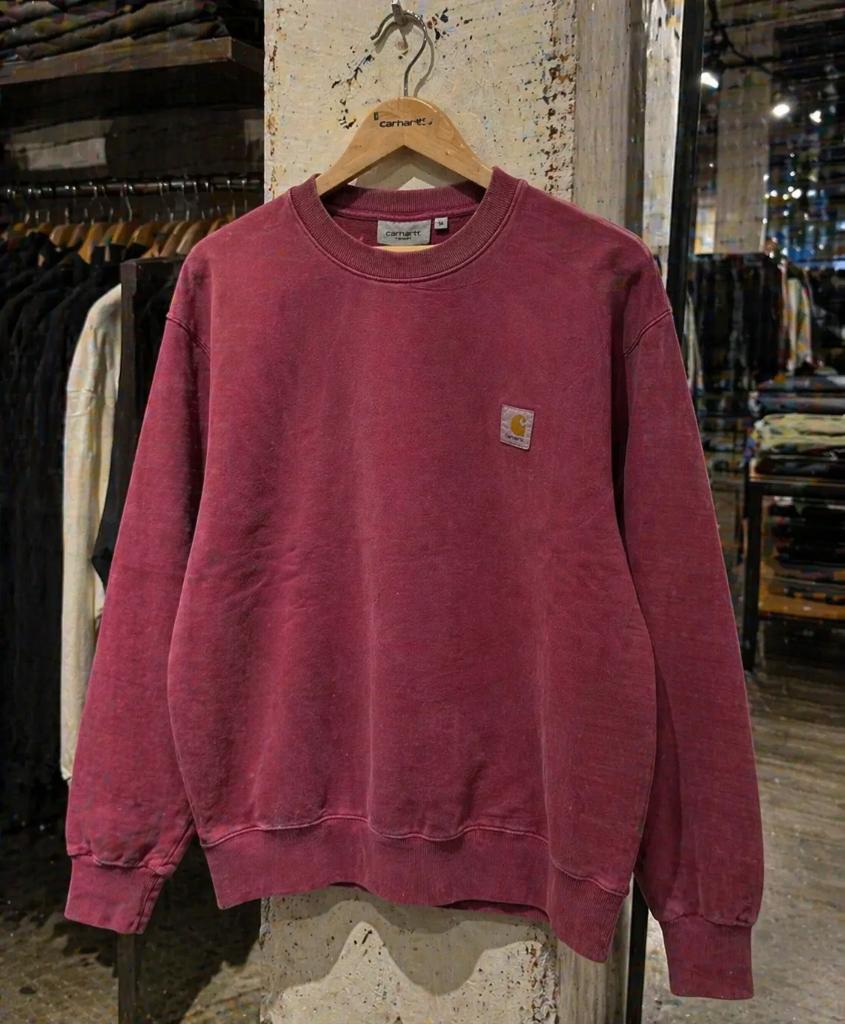 Carhartt red wine boxy sweater | M, Maat 48/50 (M), Carhartt, Ophalen of Verzenden, Zo goed als nieuw