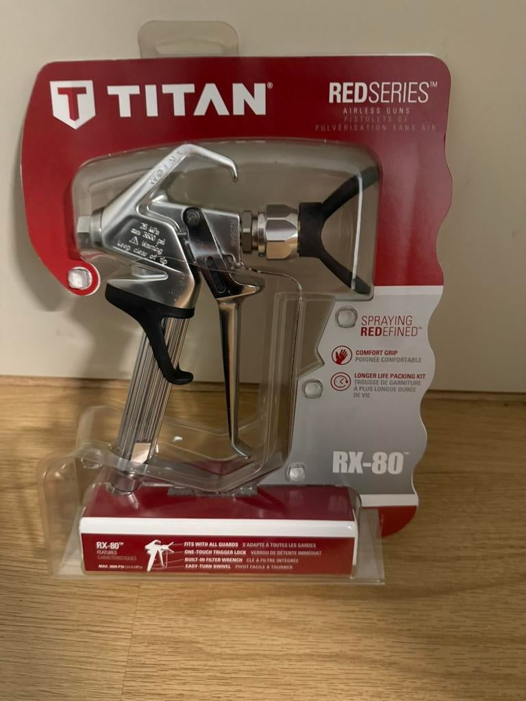 TITAN Airless pistool RX-80 set, Ophalen, Zo goed als nieuw, Verfspuit of Verfpomp