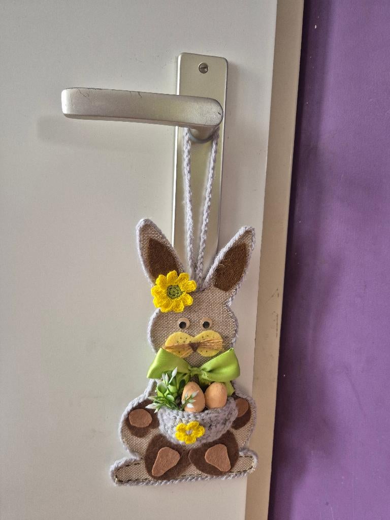 Paashaas Deurdecoratie - Handgemaakte Feestelijke Decoratie, Diversen, Ophalen of Verzenden, Nieuw