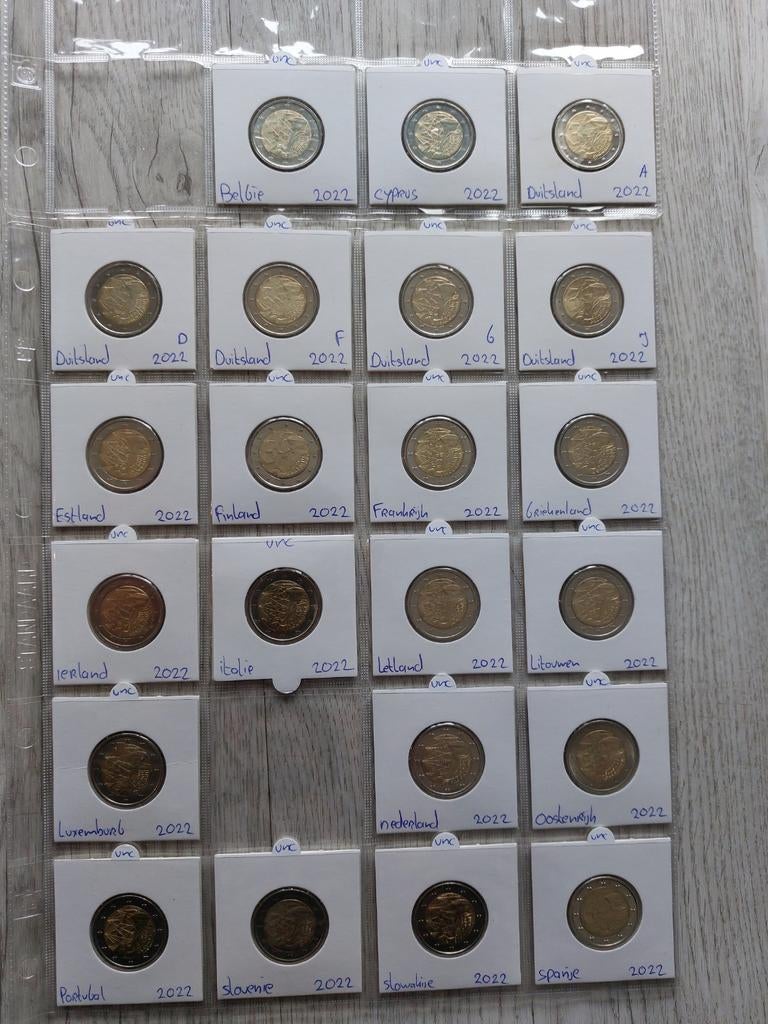 Uncirulated 2 euromunten erasmus programma., Ophalen of Verzenden, Overige landen, 2 euro, Setje