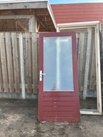 Deur met veiligheidsbeslag en kozijn, Doe-het-zelf en Verbouw, Deuren en Horren, Ophalen, Gebruikt, 80 tot 100 cm, Buitendeur