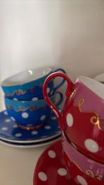 6 x kop en schotel oillily, Verzamelen, Ophalen of Verzenden, Nieuw, Porselein, Kop en/of schotel