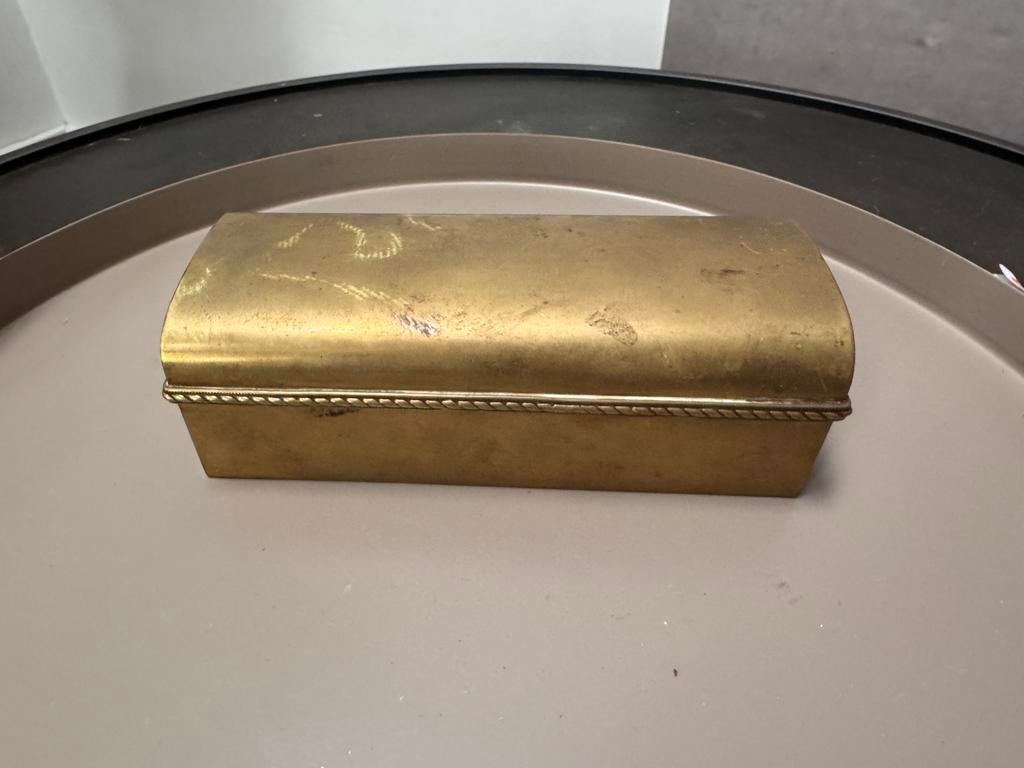 Oud koperen lepeldoosje, Ophalen of Verzenden