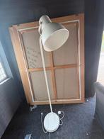 Witte vloerlamp met grote kap, Ophalen, Gebruikt, Metaal, 150 tot 200 cm