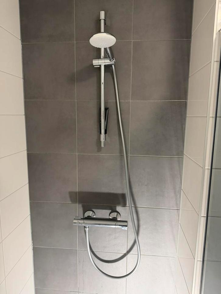 Te koop grohe douche met thermostaat grohe douche compleet, Doe-het-zelf en Verbouw, Sanitair, Zo goed als nieuw, Douche, Chroom