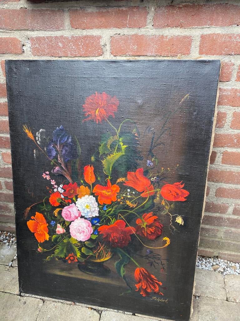 Mooi bloemenschilderij, Antiek en Kunst, Ophalen