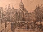 Grote Amsterdamse Ets oude zijds voorburgwal, Antiek en Kunst, Kunst | Etsen en Gravures, Ophalen of Verzenden