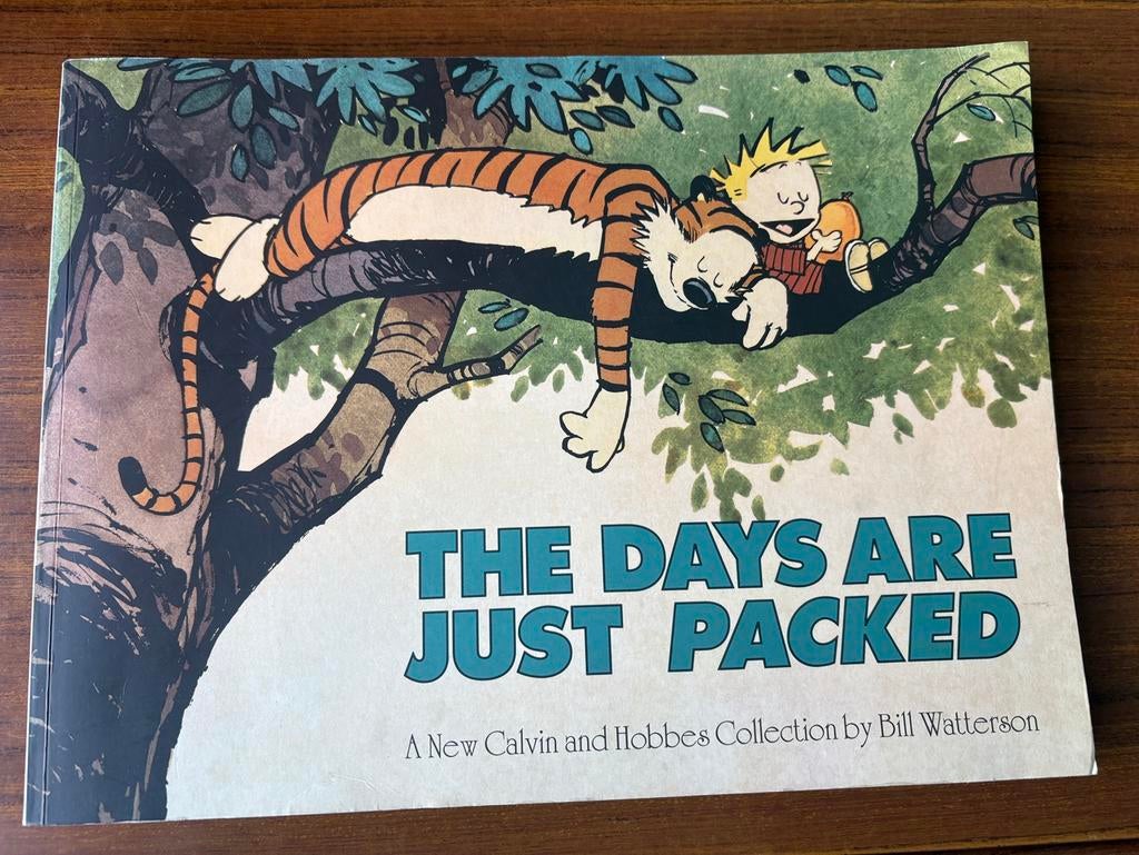 Casper en Hobbes The Days Are Just Packed boek 1993 Engels, Boeken, Eén comic, Europa, Ophalen of Verzenden, Zo goed als nieuw