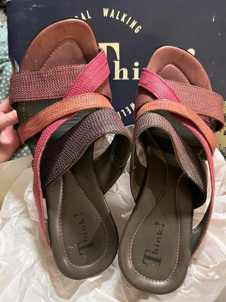 Think danes muiltjes  maat 39 als nieuw, Kleding | Dames, Schoenen, Zo goed als nieuw, Sandalen of Muiltjes, Roze, Ophalen of Verzenden