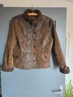 Stijlvol bruin leren jasje met teddy voering, Bruin, Maat 42/44 (L), Ophalen of Verzenden, Onbekend