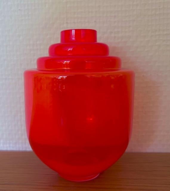 Royal Leerdam glazen oranje Ariane vaasje 2007, Antiek en Kunst, Ophalen of Verzenden