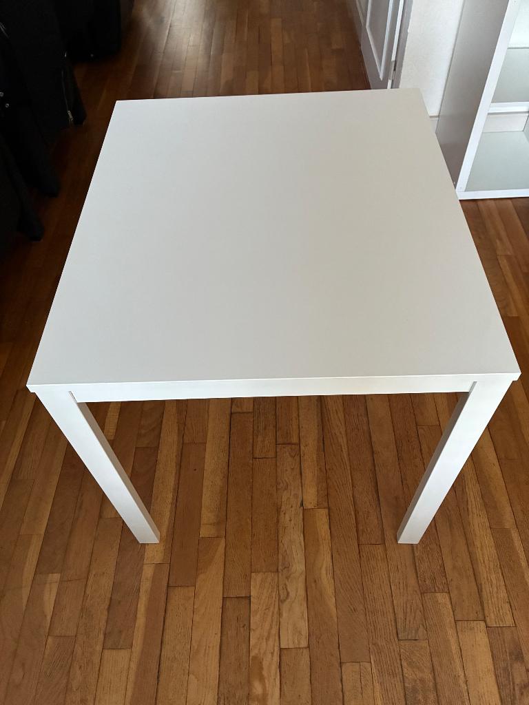 IKEA VANGSTA Uitschuiftafel, 80/120x70 cm, wit, Ophalen, Gebruikt, 50 tot 100 cm, 50 tot 100 cm