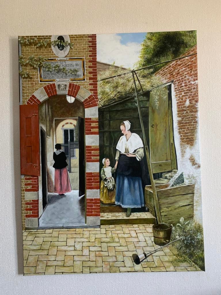 Door mij geschilderd schilderij, Ophalen