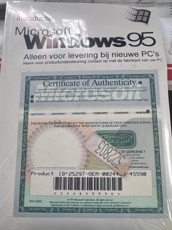 Microsoft Windows 95 (OEM) – Nieuw & Geseald, Computers en Software, Besturingssoftware, Nieuw, Windows, Verzenden