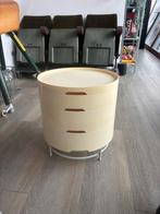 Ikea PS2014, Bijzettafel, Wit Trolley., 45 tot 60 cm, Gebruikt, Rond, Ophalen of Verzenden