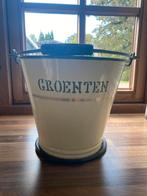 Emaille groenten emmer crème, Antiek en Kunst, Ophalen