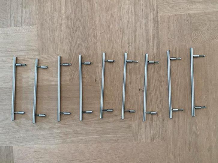 RVS handgrepen voor kast of deur, 9 stuks, Ophalen of Verzenden, Zo goed als nieuw, Rvs, Overige typen
