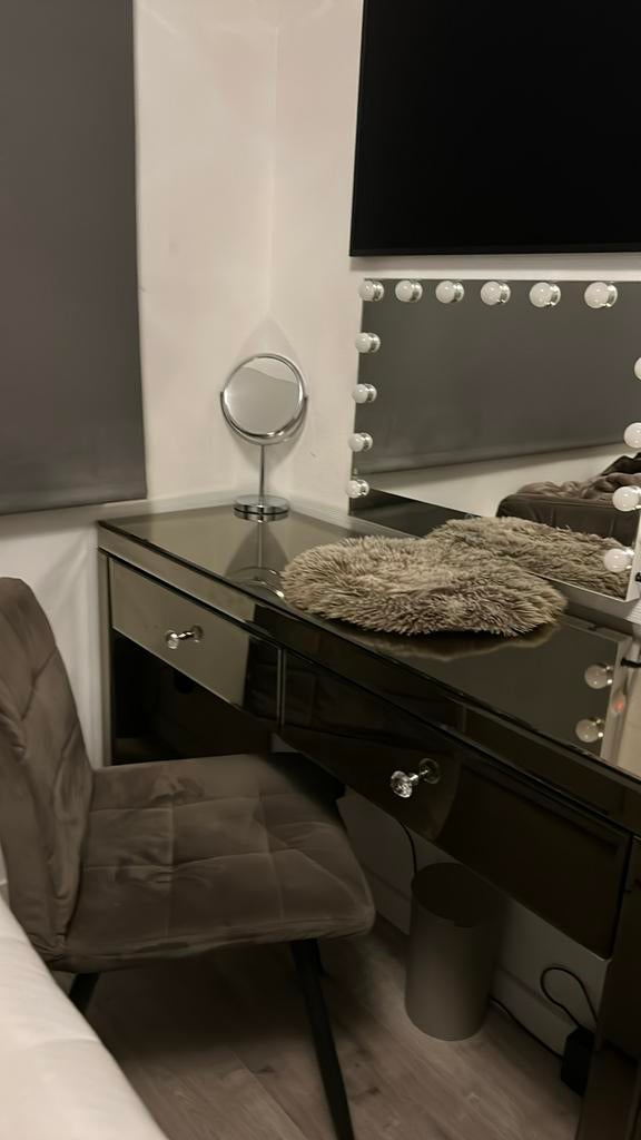 Hollywood make-up spiegel, Gebruikt, Ophalen of Verzenden, Minder dan 100 cm, Rechthoekig