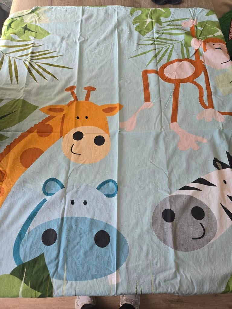 Kinderdekbedovertrek Safari Leenbakker - Zo goed als nieuw, Overige kleuren, Jongetje of Meisje, Dekbedovertrek, Ophalen of Verzenden