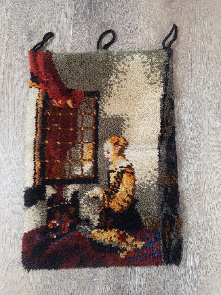 Handgemaakt wollen wandtapijt / geborduurd schilderij, Ophalen