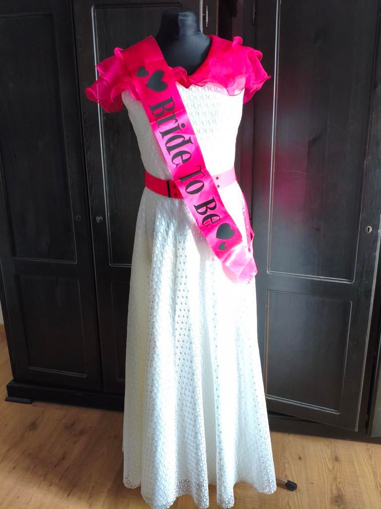 Jurk , trouwjurk vrijgezellenfeest, Kleding | Dames, Ophalen of Verzenden, Zo goed als nieuw, Maat 36 (S), Carnaval