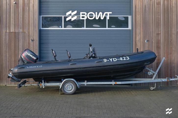 Highfield Patrol 530 | Evinrude E-Tec 75pk | BTW | Werkboot, Watersport en Boten, Rubberboten, Gebruikt, Overige merken, 70 tot 120 pk