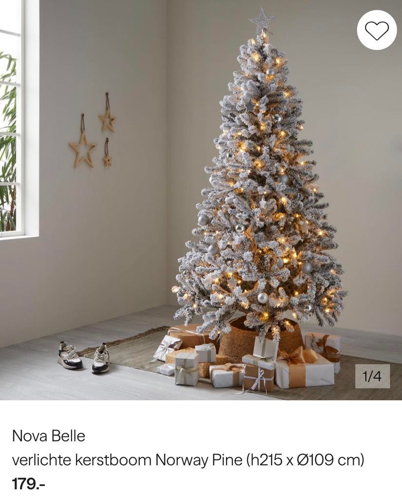 Kerstboom incl verlichting, Diversen, Ophalen, Zo goed als nieuw
