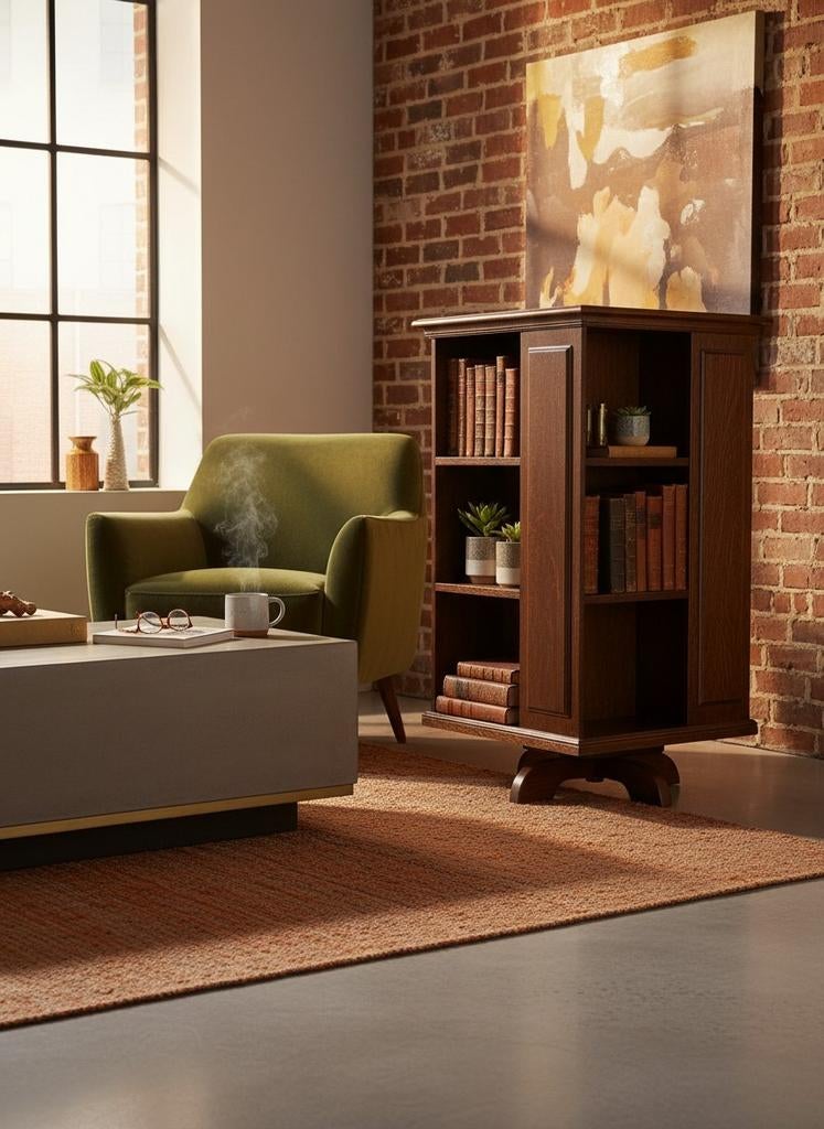 Antieke art deco Boekenmolen boekenkast, Ophalen