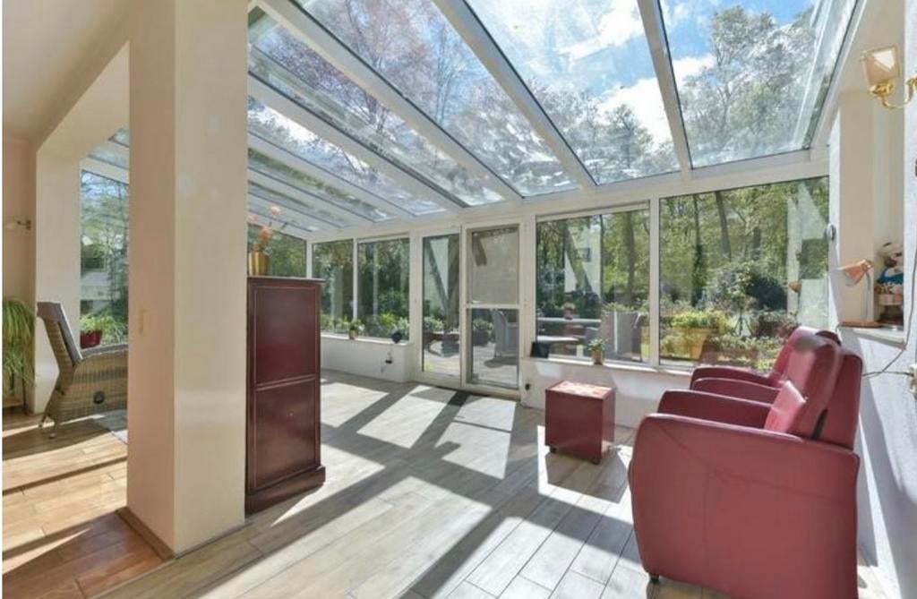 Serre/overkapping 6,60 x 3 meter met dubbel gelaagd glas, Ophalen of Verzenden, Gebruikt, Serre