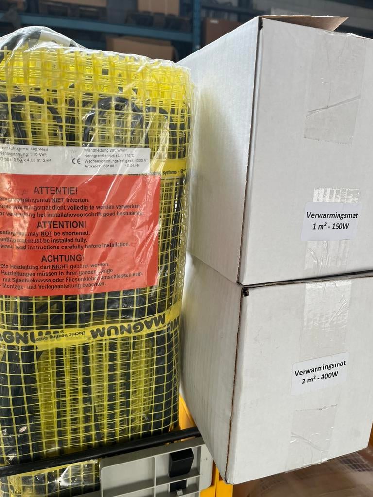 Elektr.Vloerverwarming 1 tot 26m2 Magnum/Radson. VANAF €29,=, Doe-het-zelf en Verbouw, Verwarming en Radiatoren, Ophalen, Minder dan 30 cm