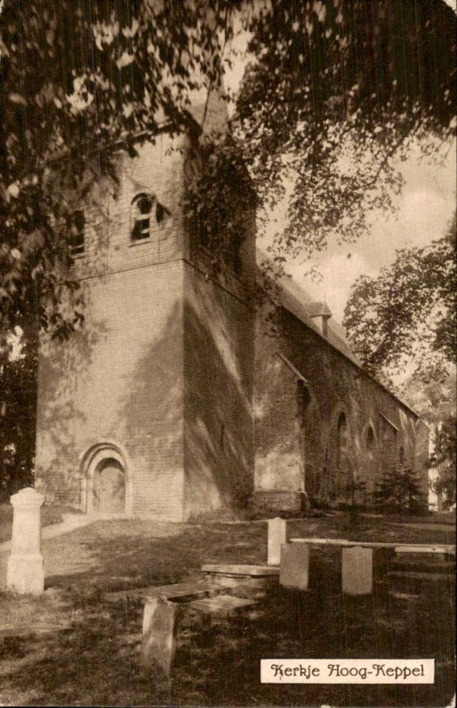 Hoog-Keppel - Kerkje - Zijaanzicht, Ophalen of Verzenden, 1920 tot 1940, Ongelopen, Gelderland