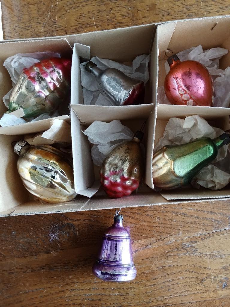 Prachtige antieke glazen kerstbal modelzwaarder glas, Ophalen of Verzenden, Gebruikt