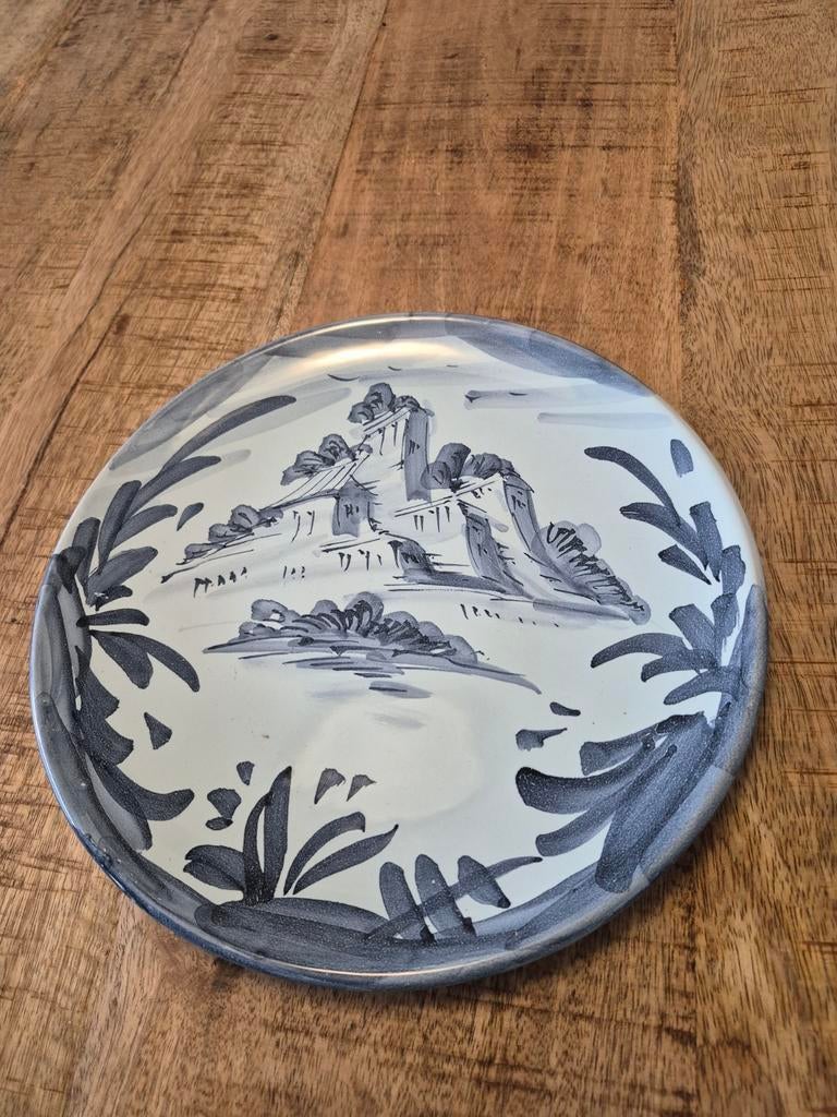 Wandbord met landschap, in prima staat, Ophalen