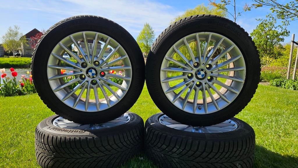 BMW styling 414 velgen - met winterbanden 6.5mm, Ophalen, Gebruikt, Banden en Velgen, 17 inch
