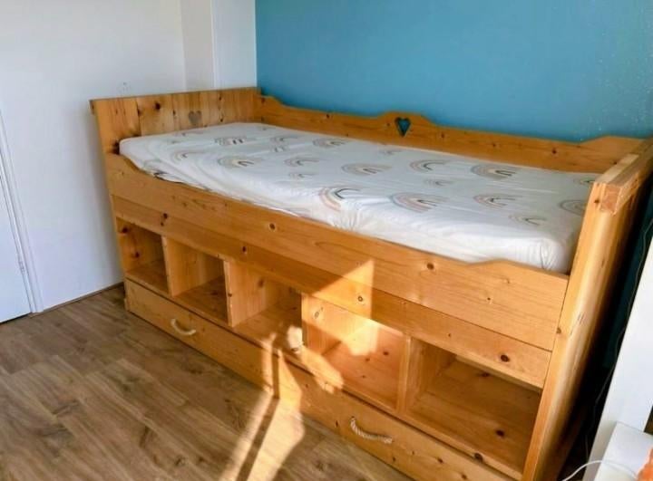 Meidenbed Rockwood, Ophalen, 180 cm of meer, 85 tot 100 cm, Lattenbodem