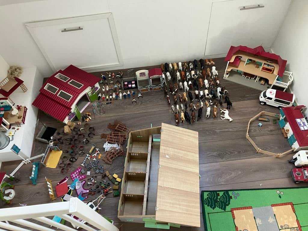 Complete Schleich paarden verzameling met toebehoren, Ophalen of Verzenden, Gebruikt, Meisje