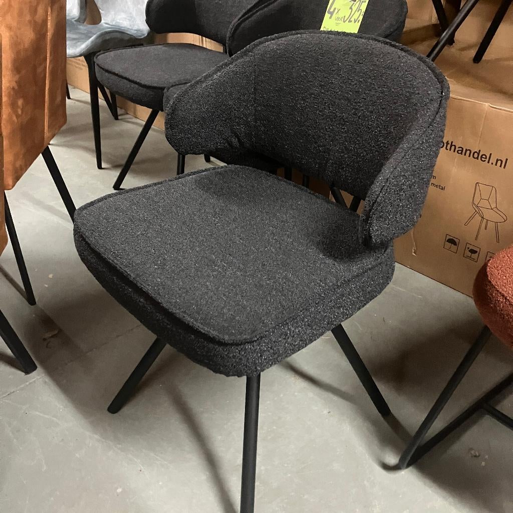 4 of 6 nieuwe design stoelen nu 75 euro p.st, Huis en Inrichting, Stoelen, Ophalen, Overige kleuren, Nieuw, Stof