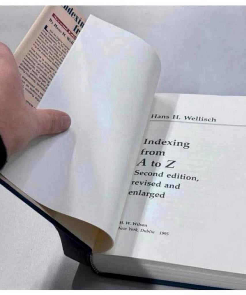 Indexing from A to Z hans h Wellisch Hardcover Hardback boek, Boeken, Encyclopedieën, Ophalen of Verzenden, Zo goed als nieuw