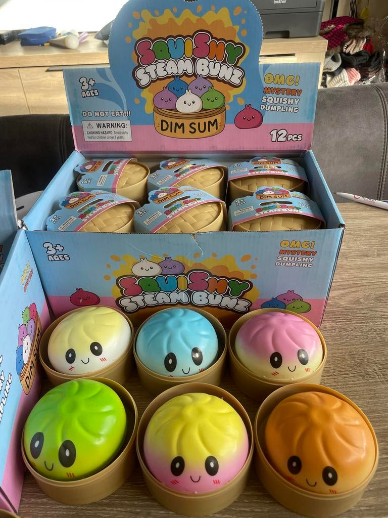 Squishy Steam Buns Dim Sum - Mystery Dumpling Speelgoed, Kinderen en Baby's, Speelgoed | Overig, Nieuw, Jongen of Meisje, Ophalen