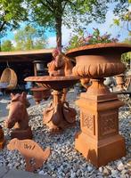 Gietijzeren tuinvazen tuinvaas bloempot bloembak op sokkel, Tuin en Terras, Tuinvazen, Ophalen of Verzenden, Nieuw