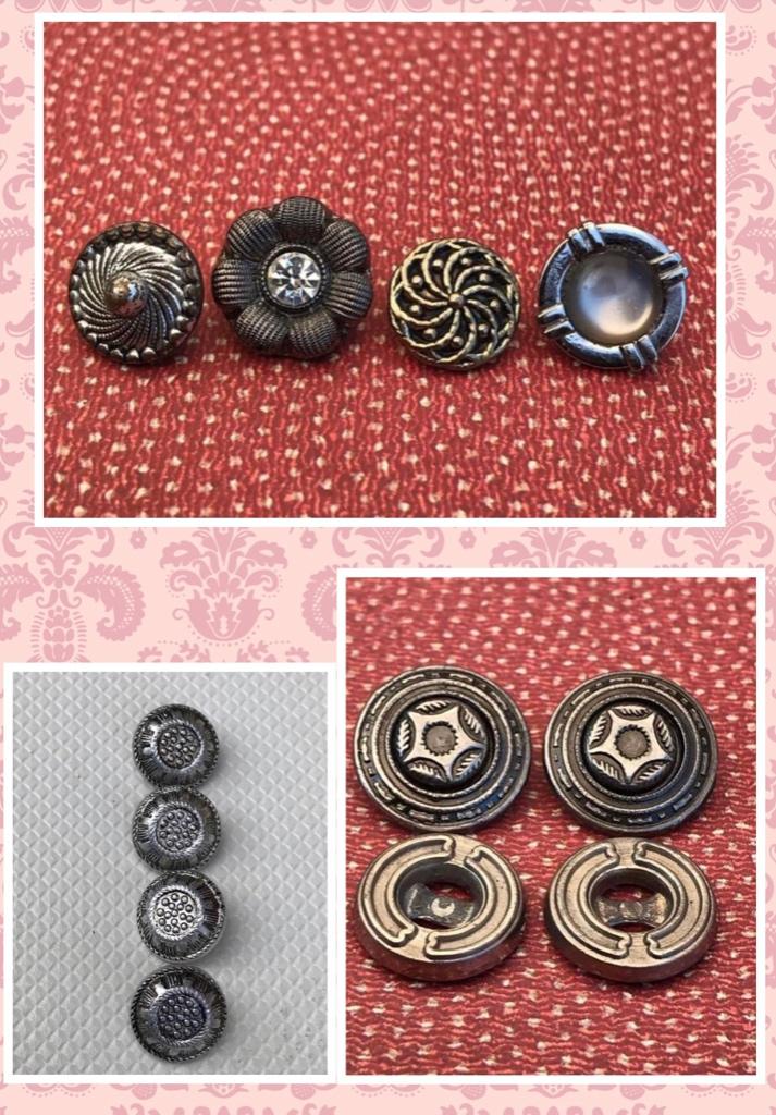 Diverse kleine knoopjes zilverkleurig - vintage, Ophalen of Verzenden, Zo goed als nieuw, Knoop of Knopen