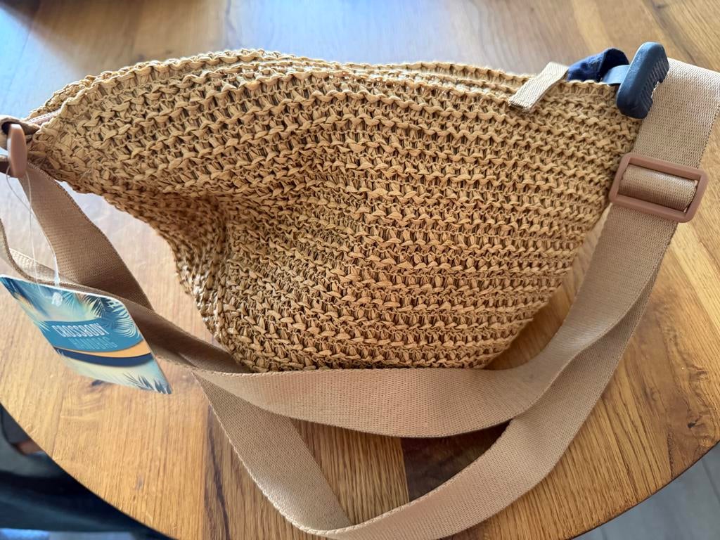 Nieuw zomers ‘crossbody’ tasje, Ophalen of Verzenden, Nieuw, Beige, Schoudertasje