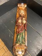 Twee Oude Spaanse Christelijke Houten Sculpturen, Ophalen