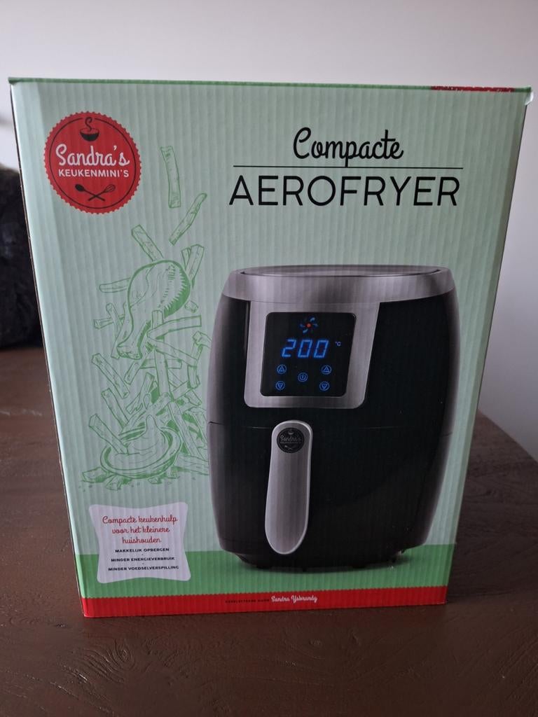 Sandra's Keukenmini's Compacte Aerofryer, Witgoed en Apparatuur, Airfryers, Ophalen of Verzenden, Nieuw, Airfryer, Minder dan 750 gram